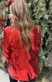Red Sequin Blazer