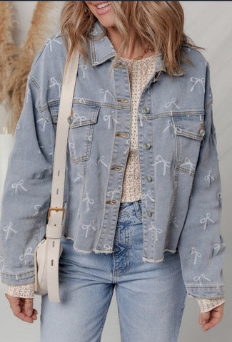 Bow Denim Jacket