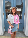 Pink and white star shirt