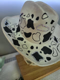 Cow Print Custom Hat