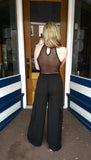 Black Rhinestone Bodysuit