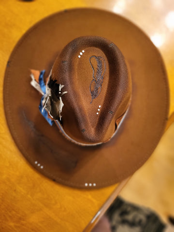 Custom Hand Burned Hat