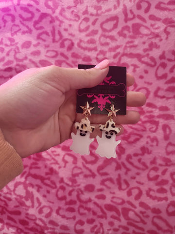 Leopard Ghost Earrings