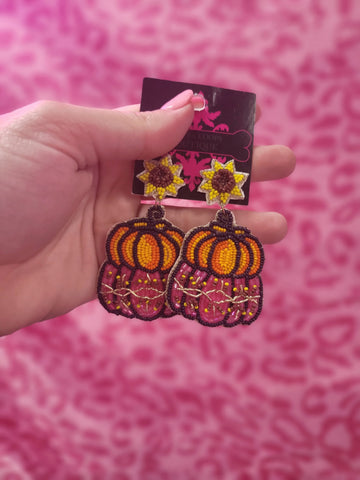 Stacked Pumpkin Earrings