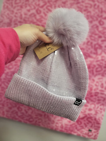 Sequin CC beanies