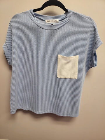 Blue Corded Top