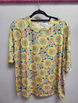 Yellow and Green Floral Top