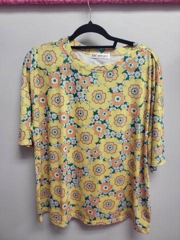 Yellow and Green Floral Top
