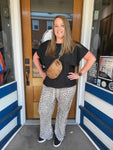 Leopard Drawstring Pants