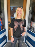 Leopard Bow Oversized Tee