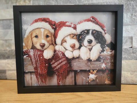Triple Dog Framed Picture