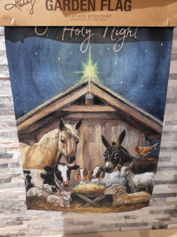 O Holy NIght Garden Flag