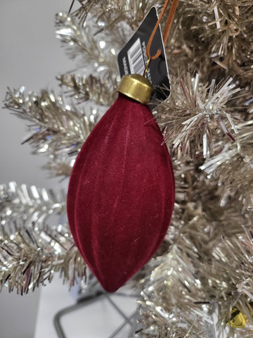 Red Velvet Teardrop Ornament