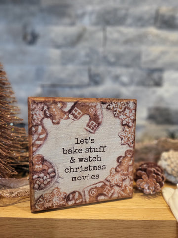 Lets Bake Stuff Block Sign