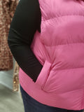 Plus Size Pink Puffer Vest
