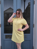 Ezra Textured Dress Yellow