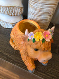Highland Cow Vase