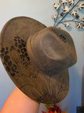 Floral & leopard Olive Hat