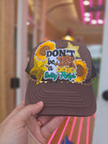 Custom Sunflower & Cow Trucker Hat