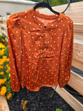 Rust Polka Dot Blouse