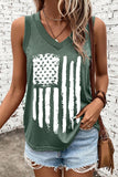 US Flag V-Neck Tank