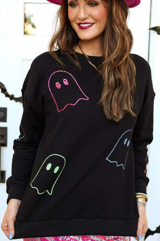 Sequin ghost sweatshirt