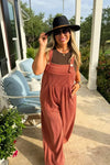 Rust Boho Overalls