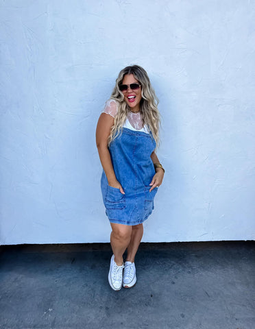 Denim Overalls Dress