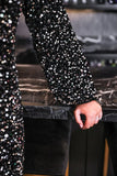 Black Velvet Backed Sequin Dress
