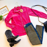 Pink Umgee Corded Shacket
