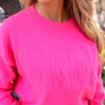 Mama Embossed Sweater