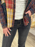 Plaid Patchwork Button Down