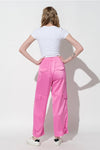 Pink Silk Joggers