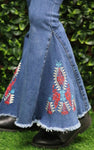 Embroidered Kids Bell Bottoms