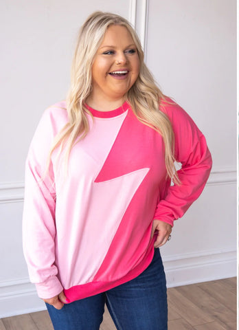 Bolt Pink Sweatshirt