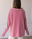 Pink Collared Pullover