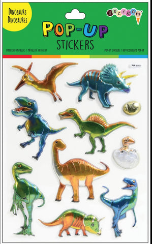 Pop-Up Dino Stickers