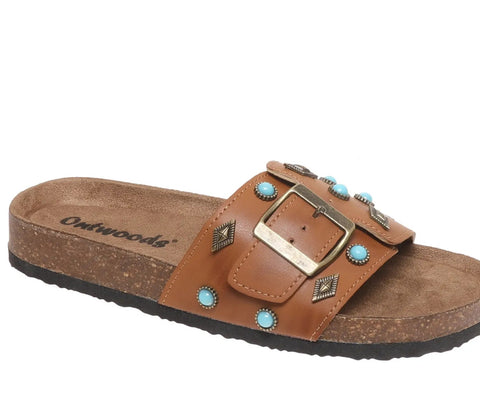 Turquoise Chunk Sandals