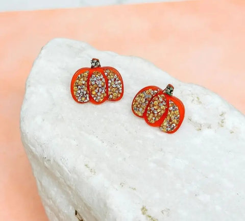 Pumpkin Stud Earrings