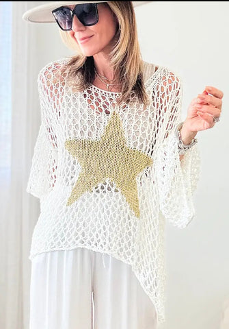 Star Woven Sweater