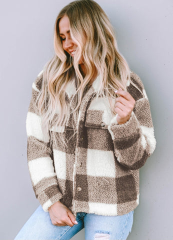 Khaki Plaid Shacket