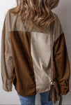 Brown Colorblock Shacket