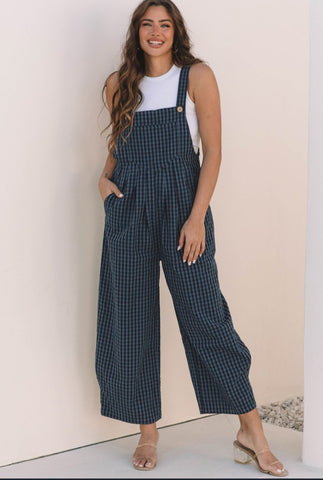 Blue Checkered Overalls