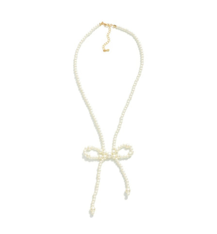 Pearl Bow Necklace