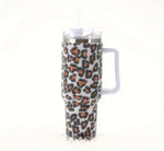 Rhinestone Leopard Tumbler