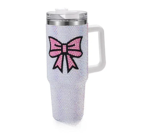 Rhinestone Bow Tumbler