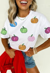 Sequin Pumpkin Tee
