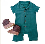 Teal Linen Jumpsuit