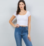 Cropped White Tee