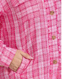 Pink Plaid Tweed Shacket